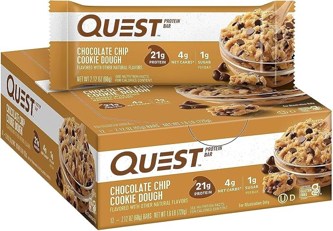 Quest Nutrition Chocolate Chip Cookie Dough 60G 12CT